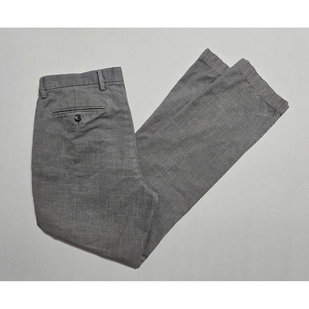 Banana Republic Kentfield Pant Mens 34x31 Grey Glen Plaid Slim Fit Trousers